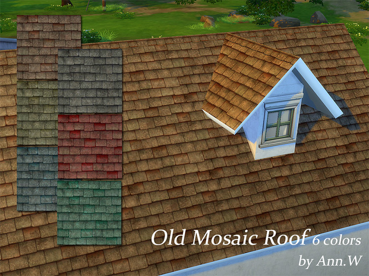 Old Mosaic Roof / Sims 4 CC