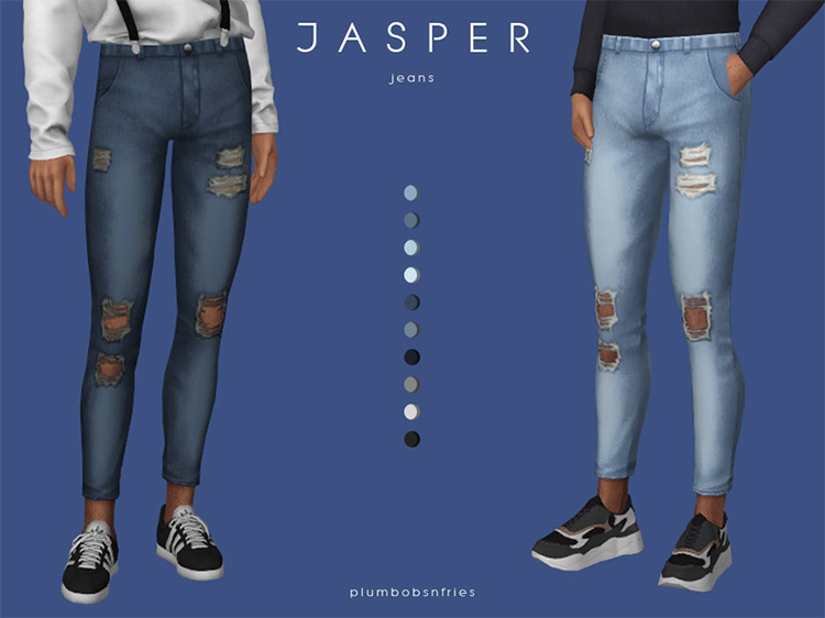 Maxis Match Ripped Jeans CC for The Sims 4  All Free    FandomSpot - 56