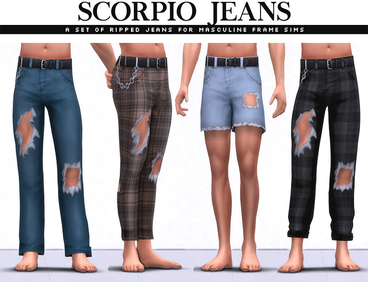 Maxis Match Ripped Jeans CC for The Sims 4  All Free    FandomSpot - 88