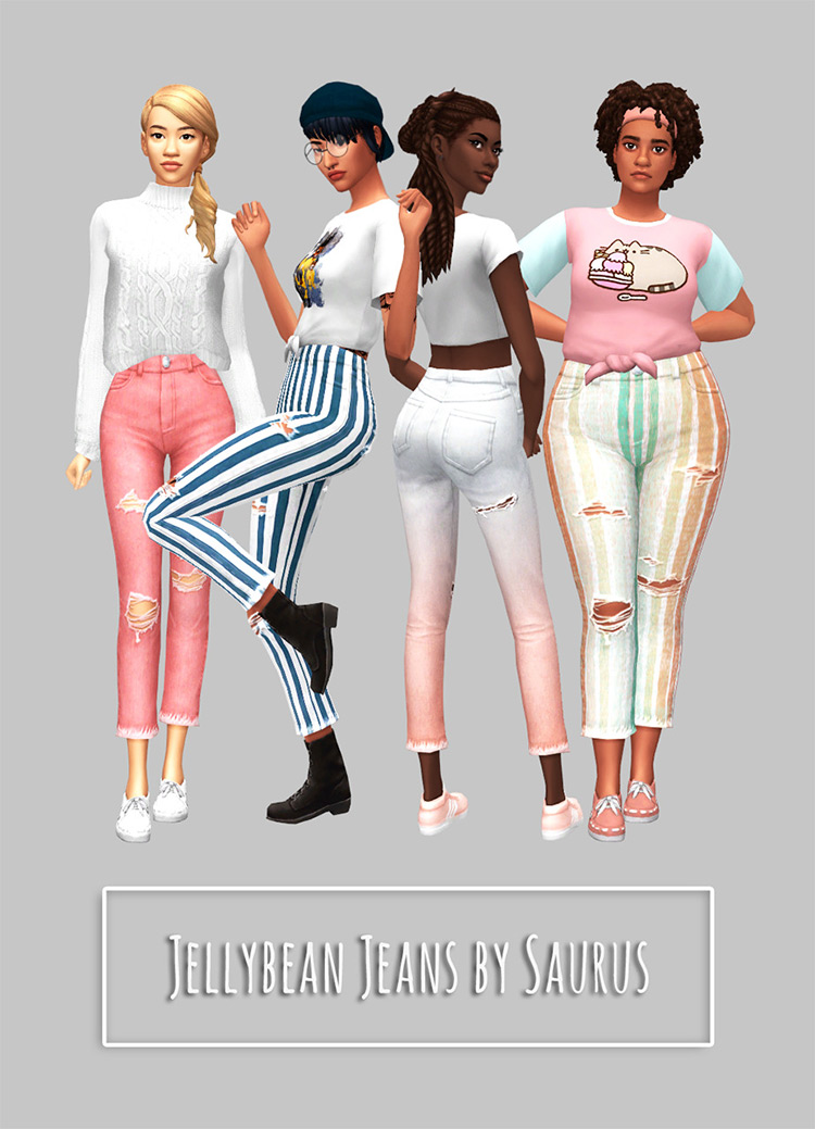 Maxis Match Ripped Jeans CC for The Sims 4  All Free    FandomSpot - 8