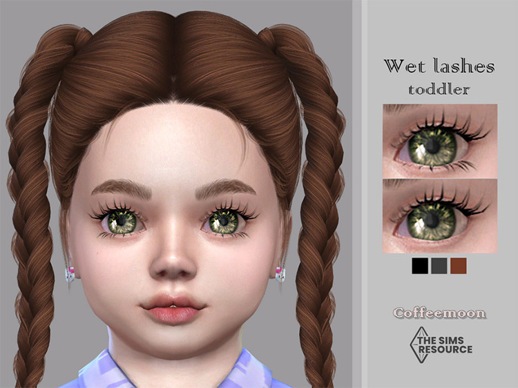 Wet Lashes 3D (Toddler) by coffeemoon TS4 CC