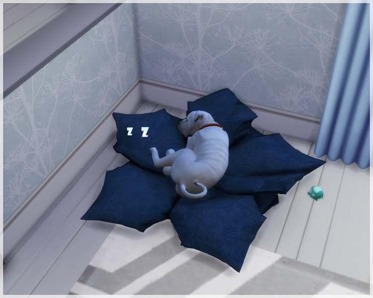 TS4 Pet Bed “Maple Leaf” by helen-sims Sims 4 CC