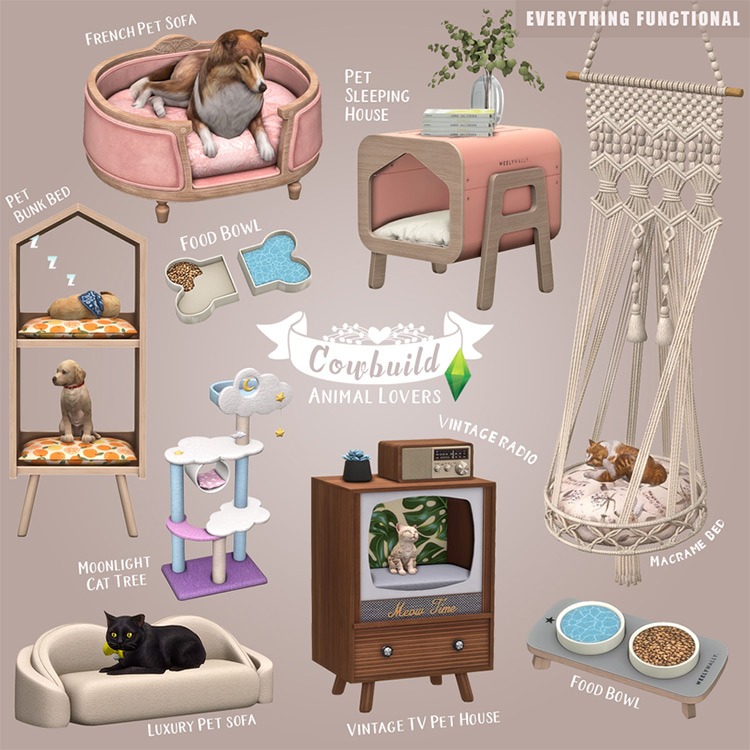 Animal Lovers – Nov 2021 Set (2) by Cowbuild / Sims 4 CC