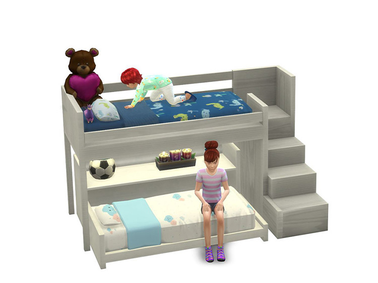 Functional Toddler Bunk Bed / Sims 4 CC