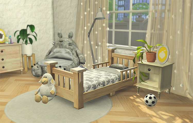 Classic Toddler Bed (Maxis Match) / Sims 4 CC