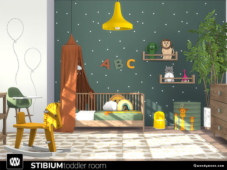 Stibium Toddler Room / Sims 4 CC