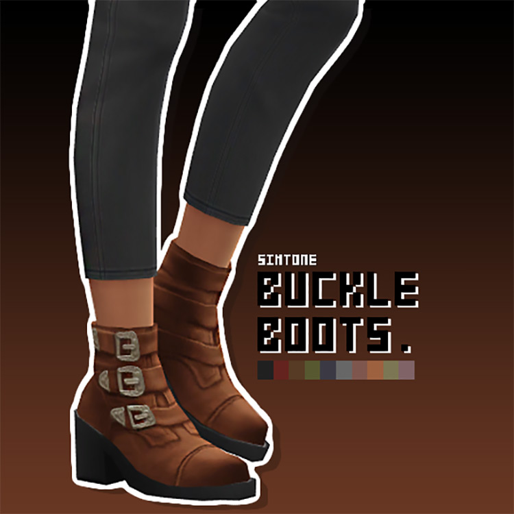 Buckle Boots for Sims 4