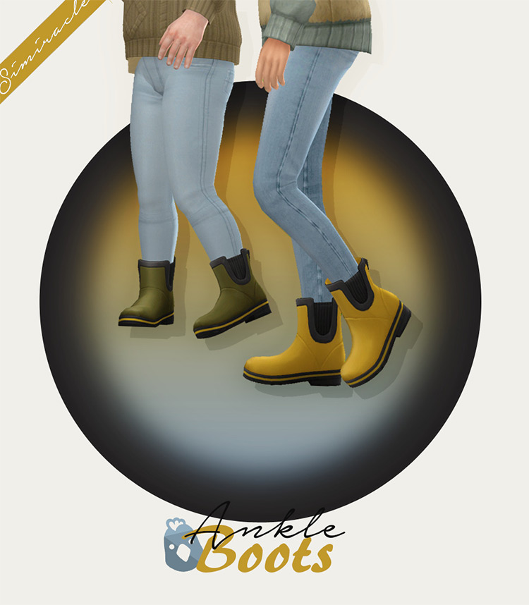 Ankle Boots for Kids & Toddlers (Cottage Living Required) for Sims 4