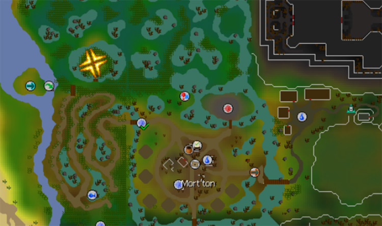 Nature Grotto’s Location on the map / OSRS