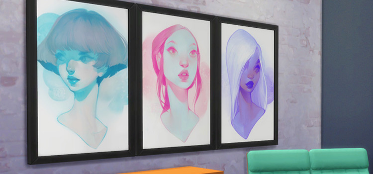 Wall Paintings by bananahut (TS4 CC)