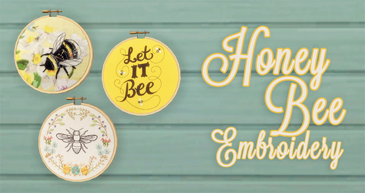 Honey Bee Embroidery / Sims 4 CC