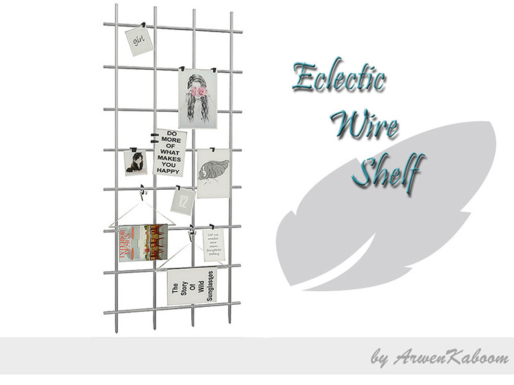 Eclectic Wire Shelf (Décor) / Sims 4 CC