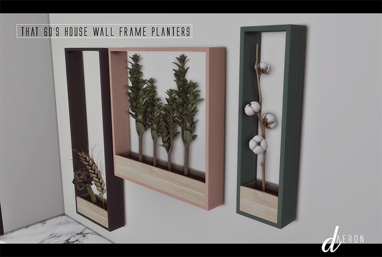 That 60’s House Wall Frame Planters / Sims 4 CC