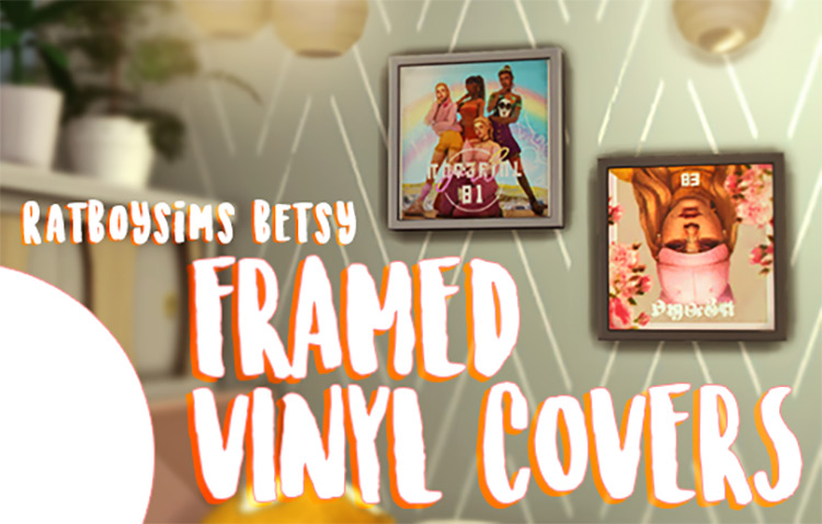 Framed Vinyl Covers / Sims 4 CC