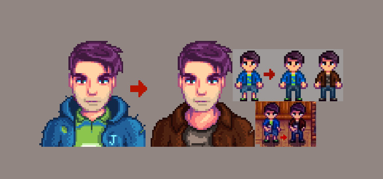 Alternative Shane Outfit Mod for Stardew Valley