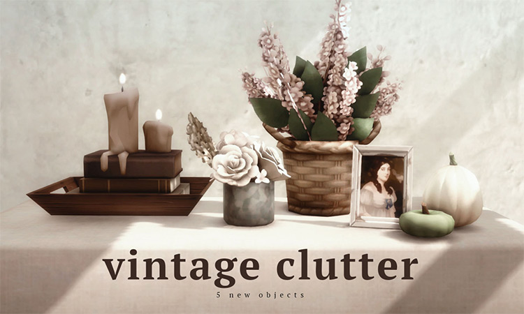 Vintage Clutter by littlecakes / Sims 4 CC