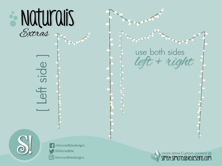 Naturalis Wall Lamps (Left & Right) by SIMcredible! / TS4 CC