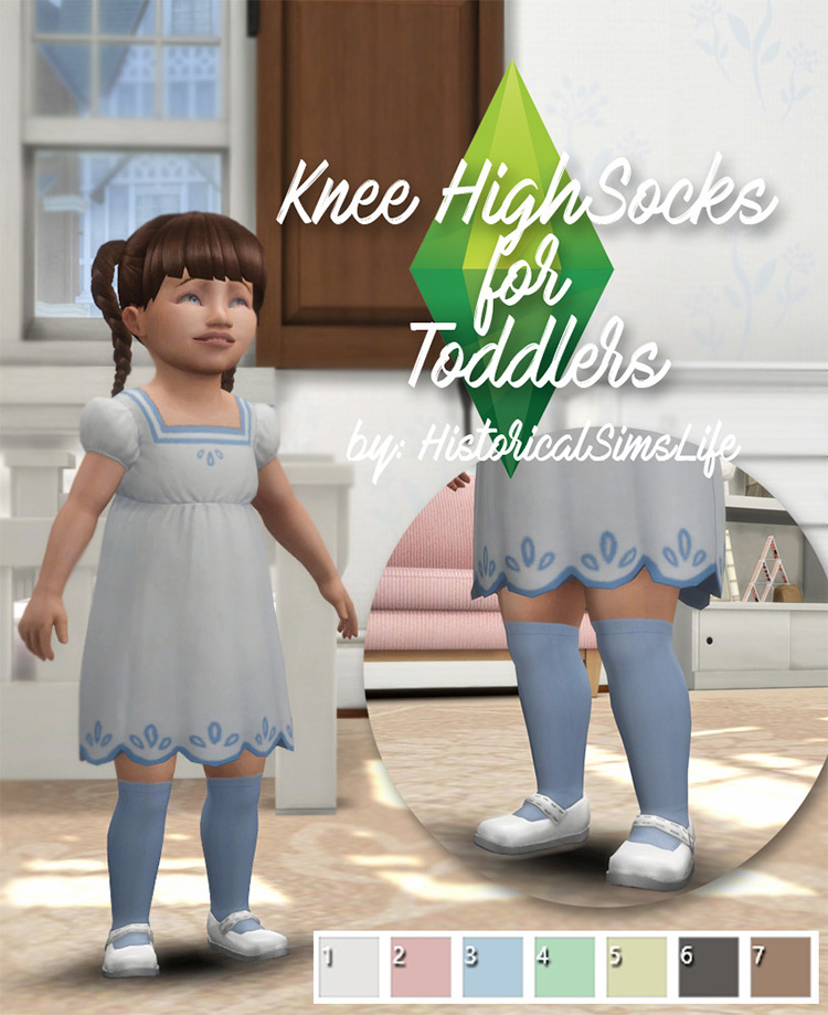 Knee High Socks for Toddlers by HistoricalSimsLife for Sims 4