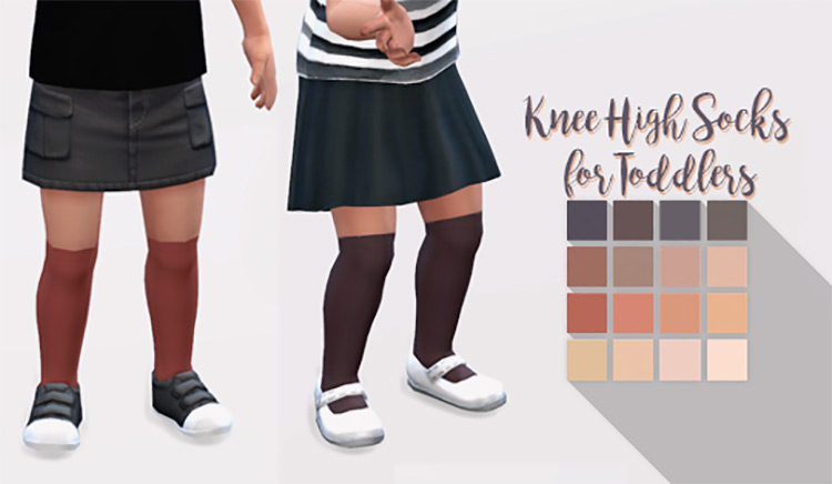 Knee High Socks for Toddlers by bobieplum TS4 CC