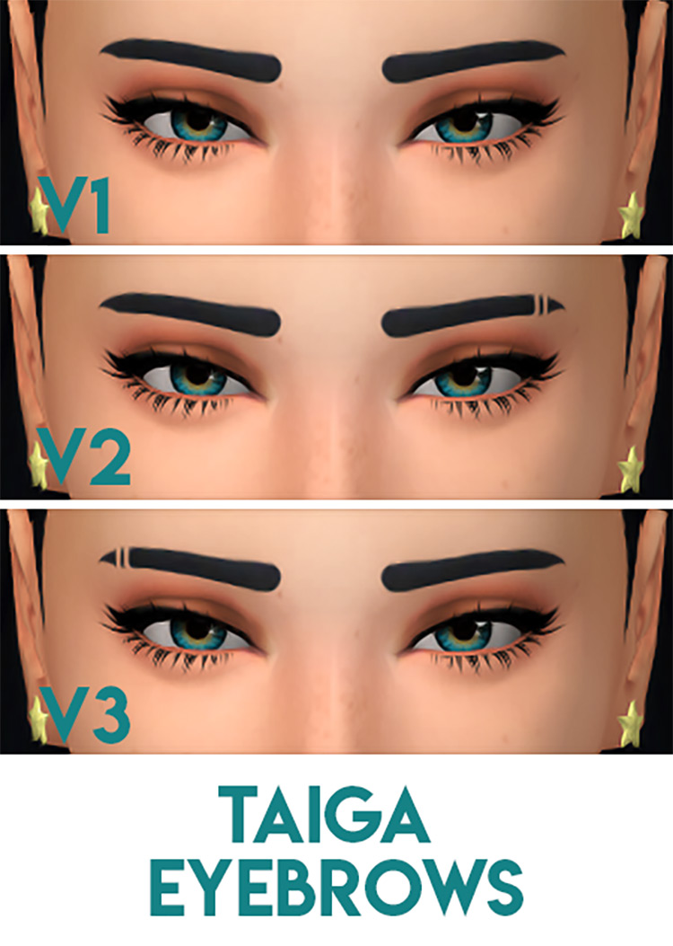 Taiga Eyebrows / Sims 4 CC