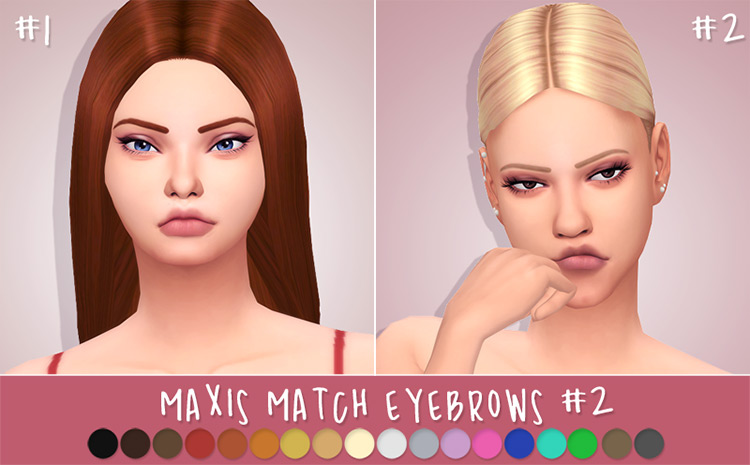 Maxis Match Eyebrows #02 / Sims 4 CC