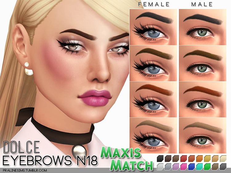 MM Eyebrows N18 / Sims 4 CC