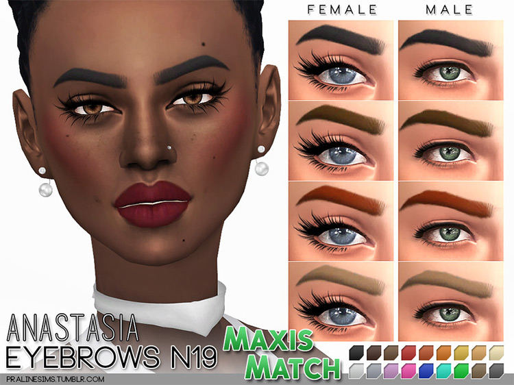 MM Eyebrows N19 / Sims 4 CC