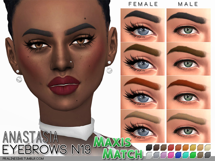 Best Maxis Match Eyebrows For The Sims 4 (Male + Female) FandomSpot