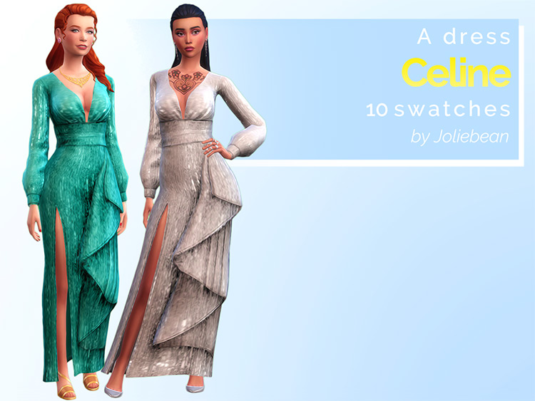 Celine Dress / Sims 4 CC