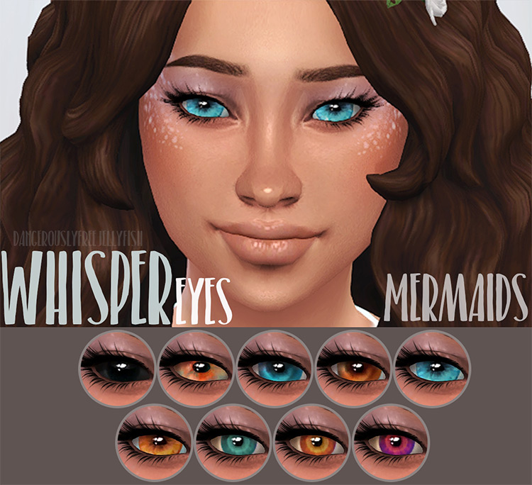 Whisper Eyes (Mermaids) by dangerouslyfreejellyfish / Sims 4 CC