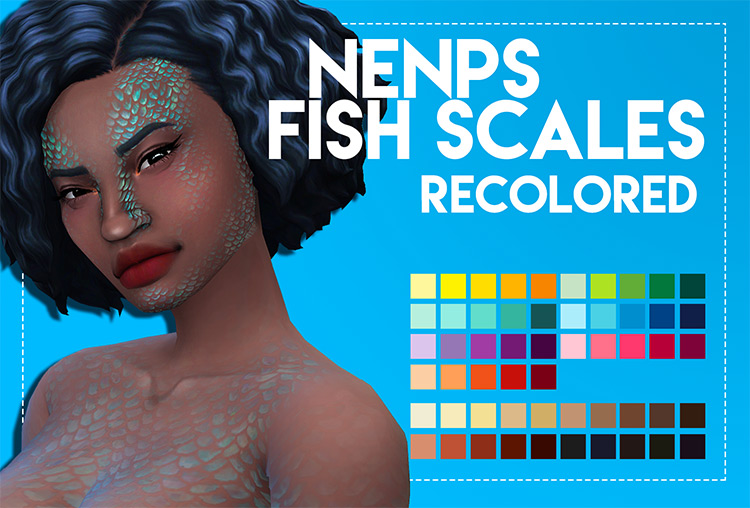 Nenps Fish Scales Recolored by weepingsimmer / Sims 4 CC