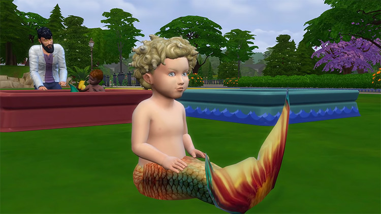 Toddler Mermaid Tail by Merman Simmer / Sims 4 CC
