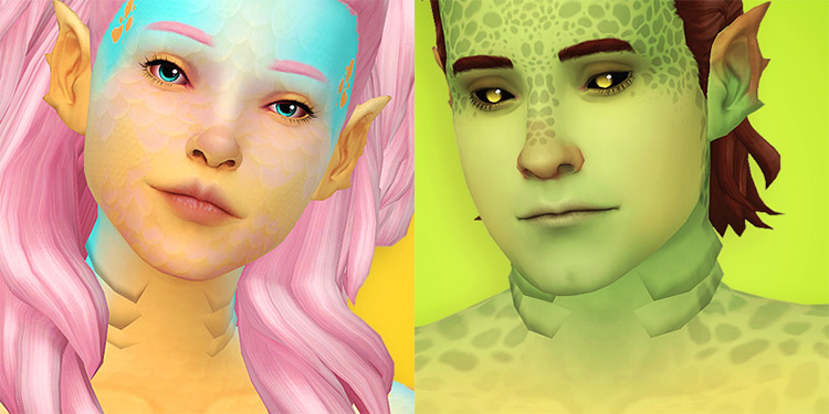 Siren Ears & Gills by pyxis / Sims 4 CC