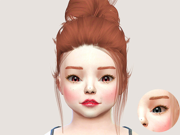 Toddler Eyebrows 03 by bob104 TS4 CC