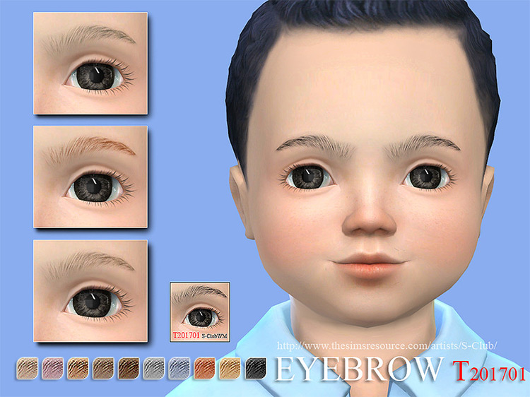 WM TS4 Eyebrows T 20170 by S-Club for Sims 4