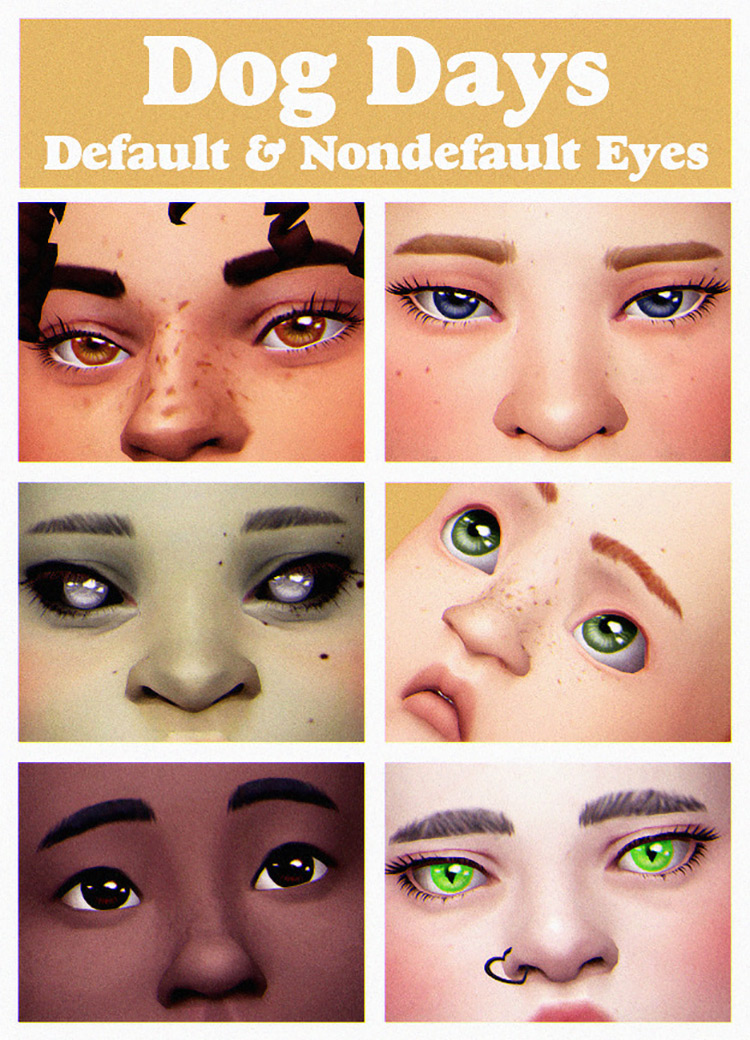 Dog Days Default & Nondefault Eyes by simulationcowboy Sims 4 CC