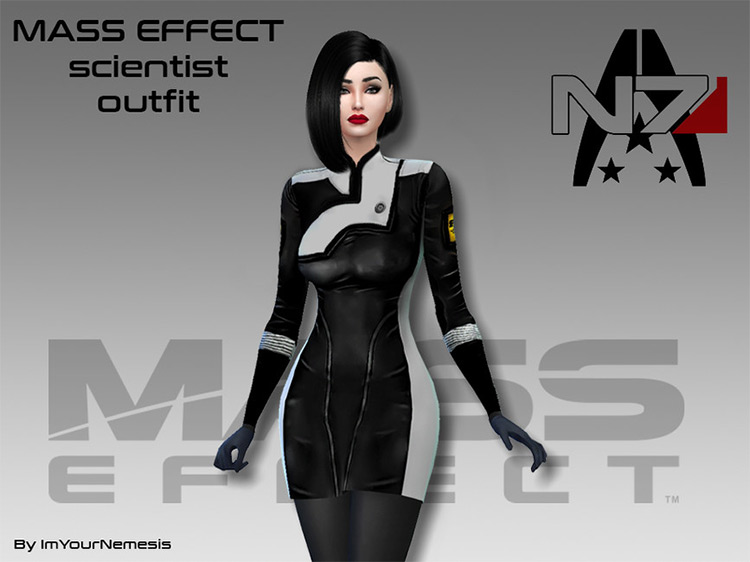 Mass Effect Scientist Casual Outfit / Sims 4 CC