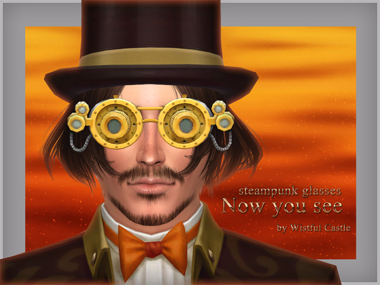 Now You See: Steampunk Glasses / Sims 4 CC