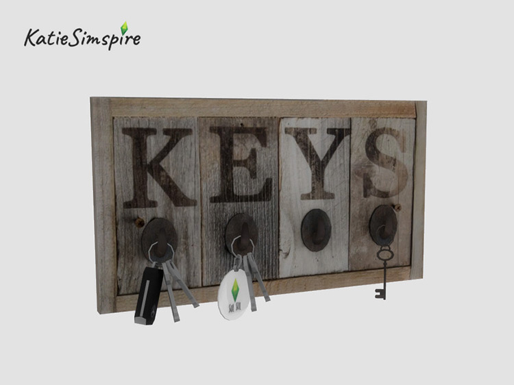 Lettered Key Holder / Sims 4 CC