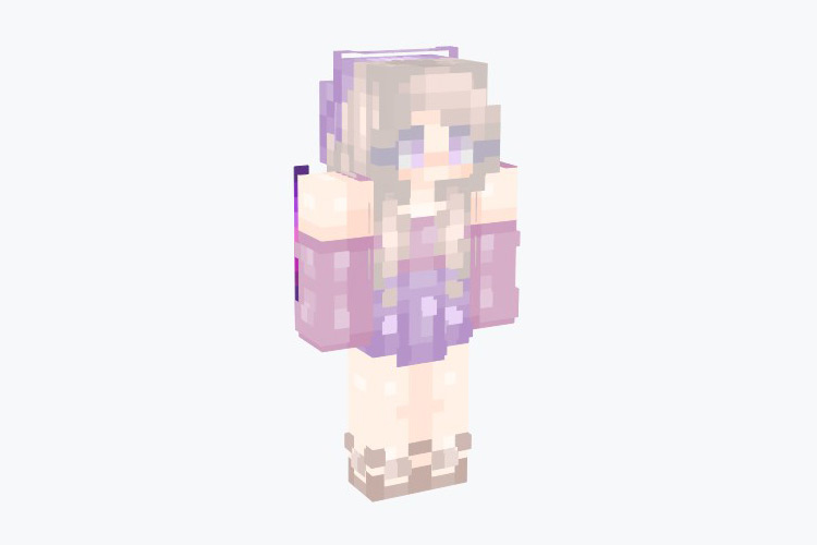 Kawaii Purple Girl Minecraft Skin