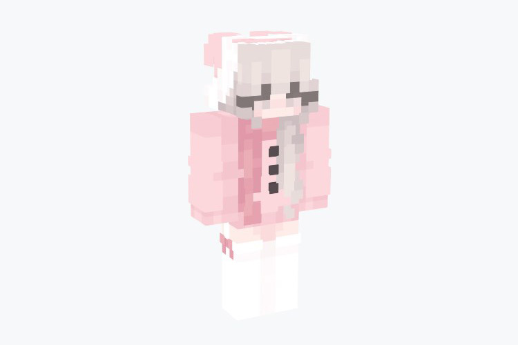 Pink Rosy Holidays Girl Skin For Minecraft