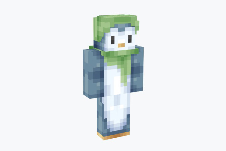 Creeper-Loving Penguin Skin For Minecraft