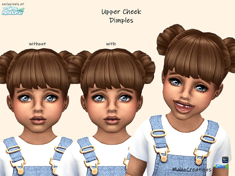 Upper Cheek Dimples by MahoCreations Sims 4 CC