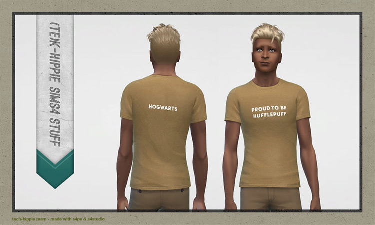 La Friperie K-Asual 7 Hogwarts Tees by tech-hippie Sims 4 CC