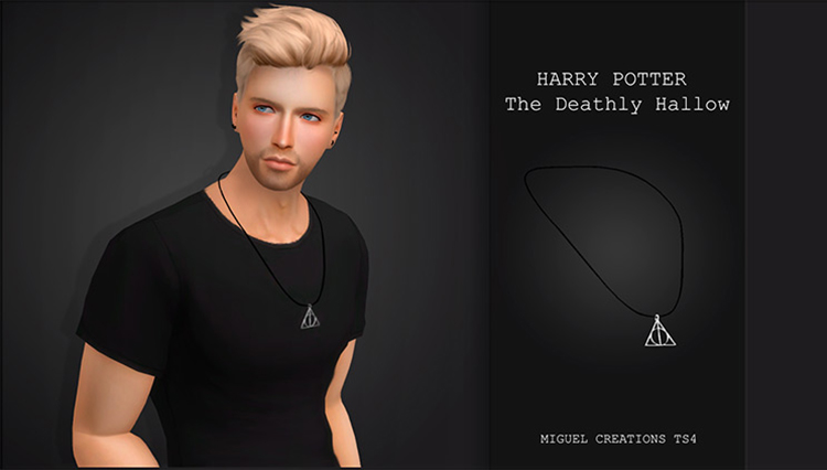 Harry Potter – The Deathly Hallow (Necklace) by Miguel Creations TS4 for Sims 4