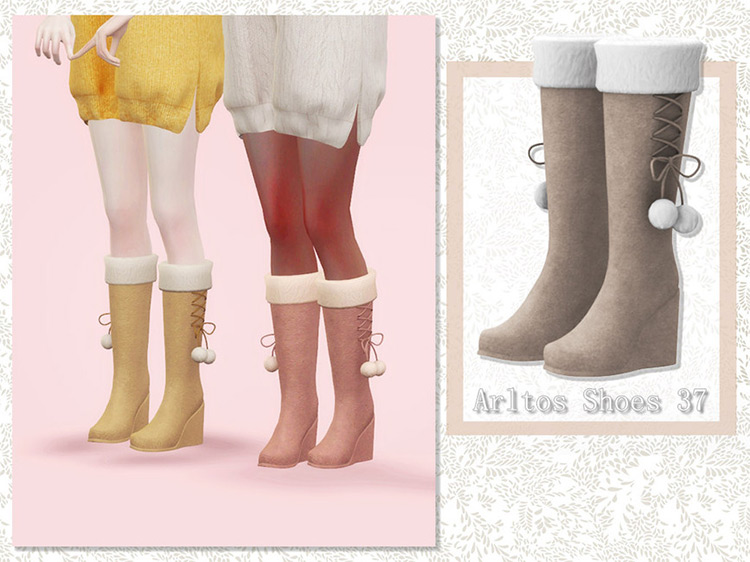 Furry Long Boots / Sims 4 CC