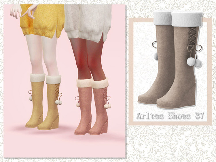 Sims 4 Winter Shoes Boots Cc Guys Girls Fandomspot | Parkerspot