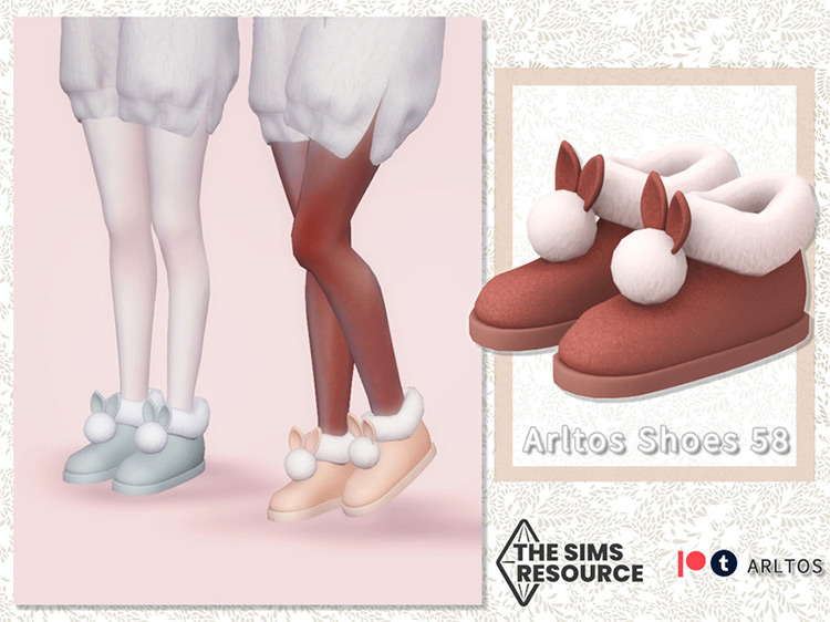 Bunny Snow Boots / Sims 4 CC