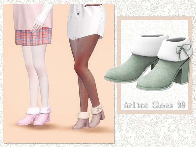 Short Furry Boots / Sims 4 CC