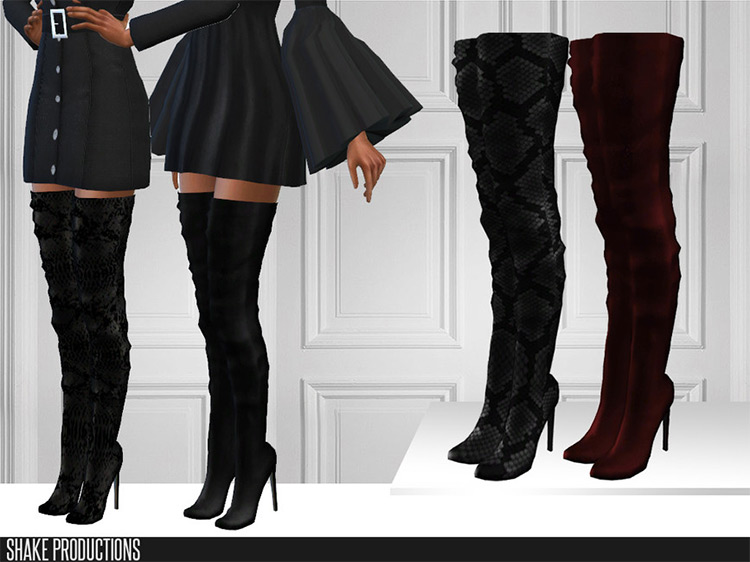 ShakeProductions 450 – Leather Boots / Sims 4 CC